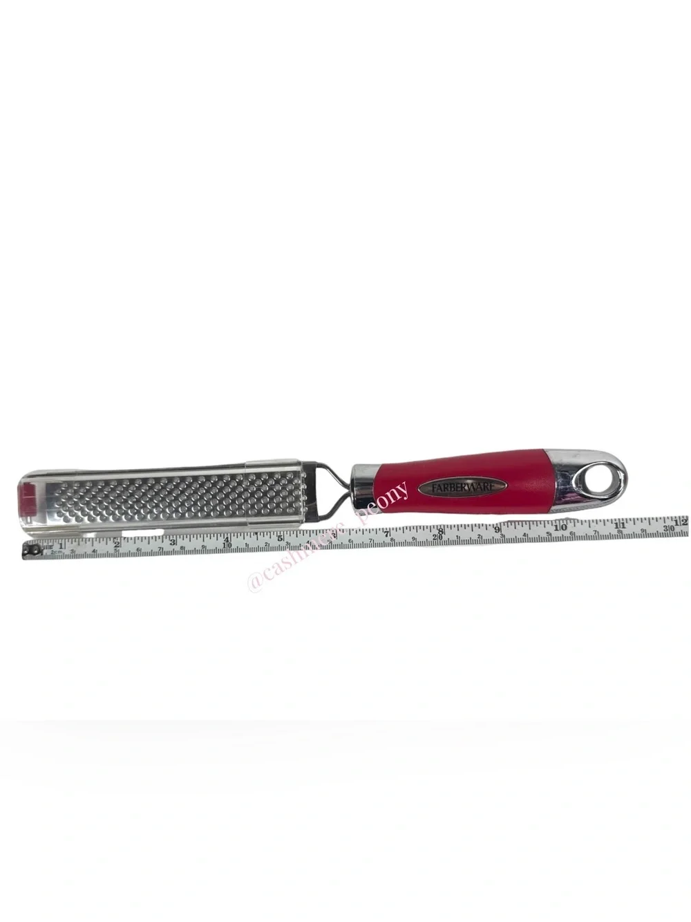 Farberware Red Stainless Steel Fresh Fine Zester Grater with Cover